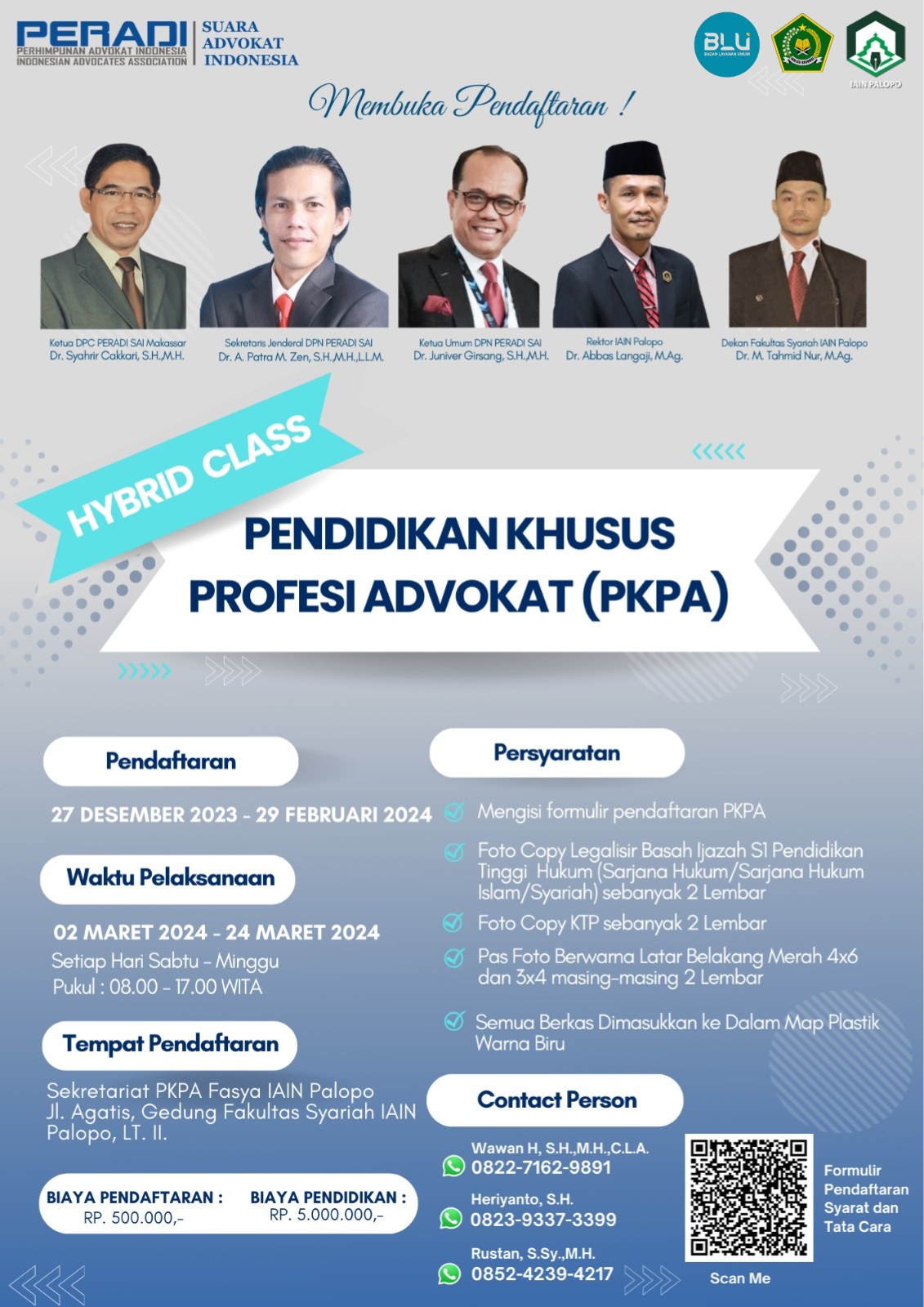 Pendidikan Khusus Profesi Advokat Hadir di IAIN Palopo !